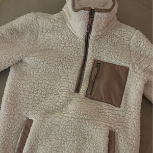 Abercrombie & Fitch Cream Teddy Jacket